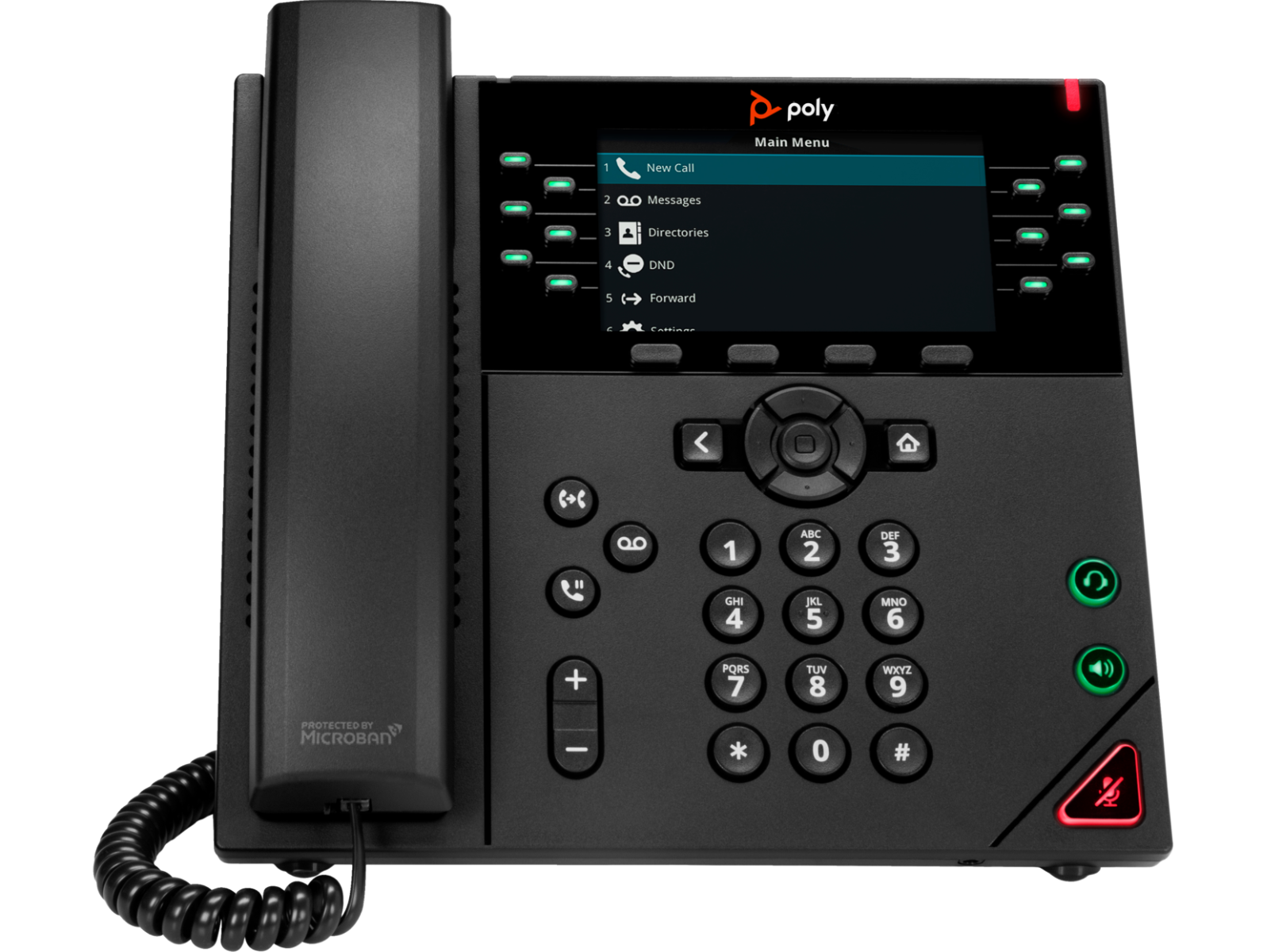 What is the line capacity of the Polycom VVX 450 12-Line High-end Color IP Desktop Phone?