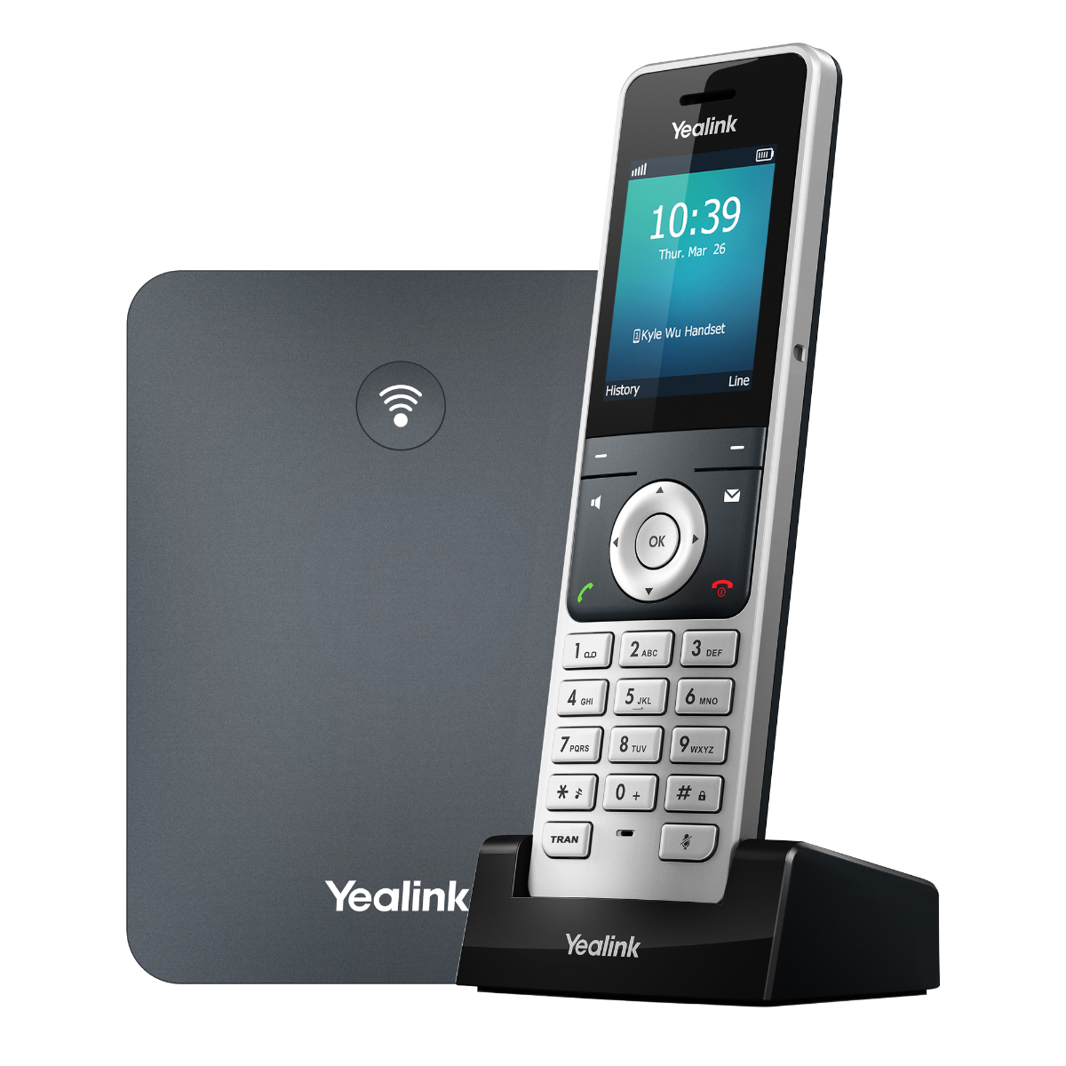 How many DECT cordless handsets can be paired with the system?