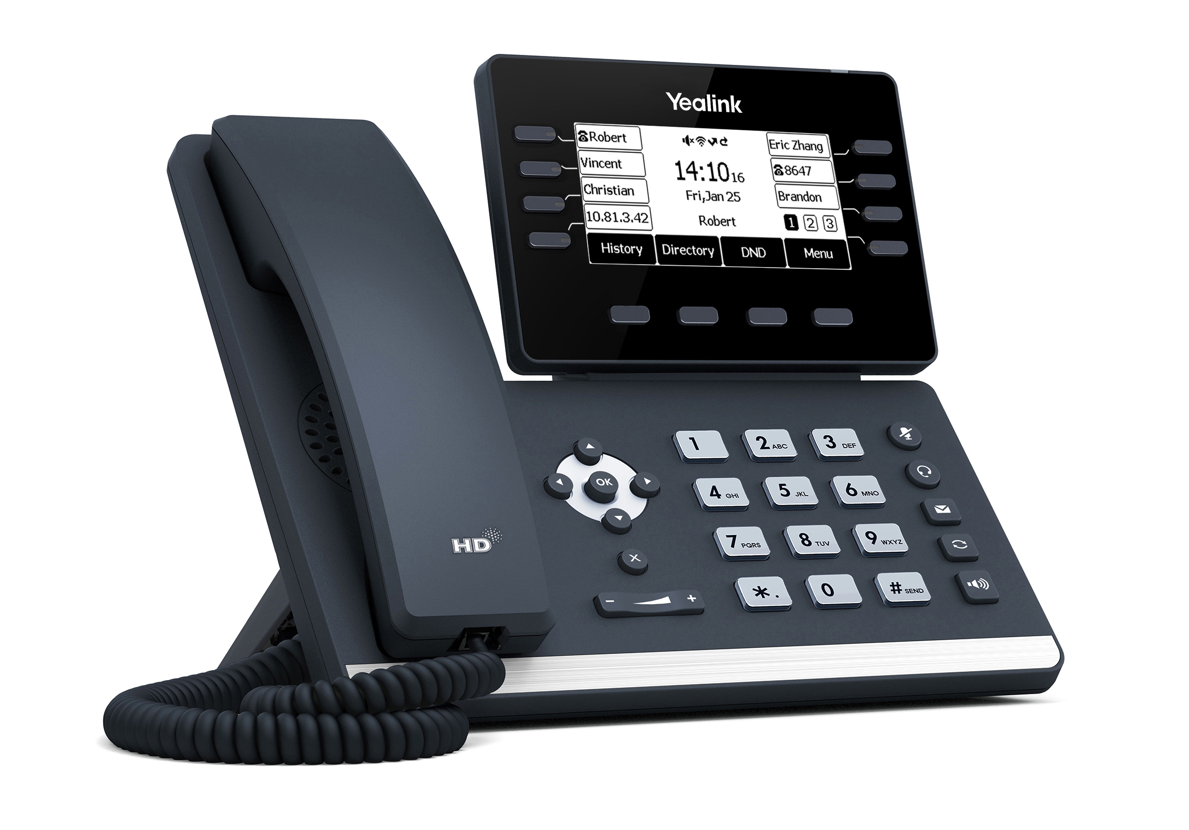 Does the Yealink T53 have built-in Bluetooth or need a dongle?